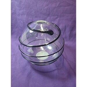 Flame Run 2013 Black Swirl Fishbowl Vase